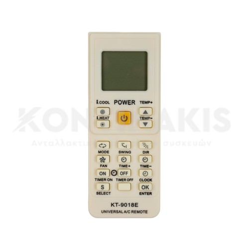 Τηλεχειριστήριο Κλιματιστικού  KT-9018E Τηλεχειριστήριο Κλιματιστικού  KT-9018E