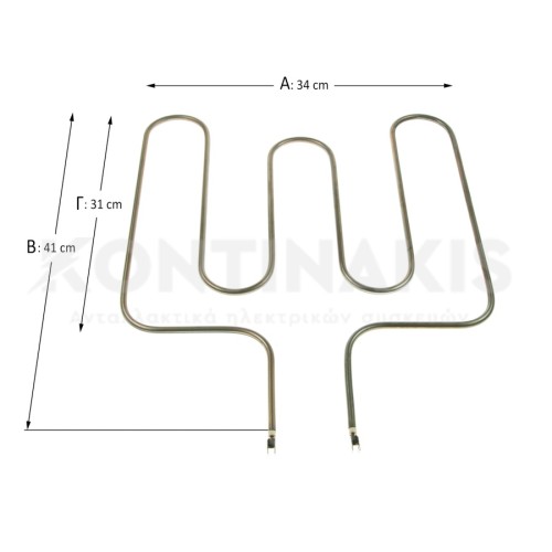 Κάτω Αντίσταση Φούρνου Pitsos 1300 Watt Κάτω Αντίσταση Φούρνου Pitsos 1300 Watt