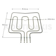 Άνω Αντίσταση & Γκριλ Φούρνου Pitsos 1100+1700 Watt Άνω Αντίσταση & Γκριλ Φούρνου Pitsos 1100+1700 Watt