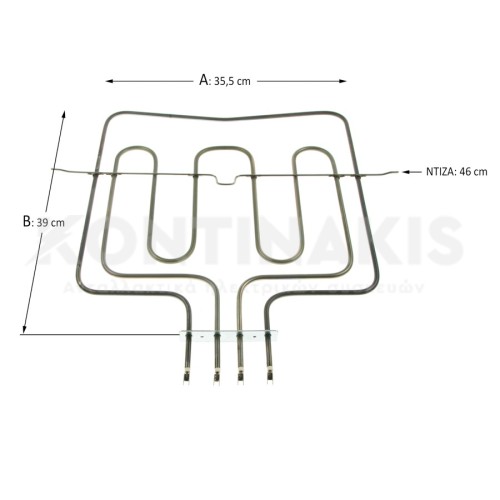 Άνω Αντίσταση & Γκριλ Φούρνου Pitsos 1100+1700 Watt Άνω Αντίσταση & Γκριλ Φούρνου Pitsos 1100+1700 Watt
