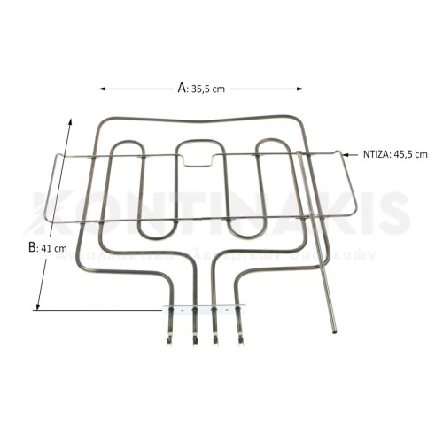 Άνω Αντίσταση & Γκριλ Φούρνου Pitsos 1100 + 1700 Watt  Άνω Αντίσταση & Γκριλ Φούρνου Pitsos 1100 + 1700 Watt