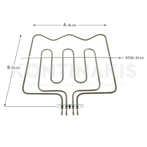 Άνω Αντίσταση & Γκριλ Φούρνου Izola 1000 + 2000 Watt Άνω Αντίσταση & Γκριλ Φούρνου Izola 1000 + 2000 Watt