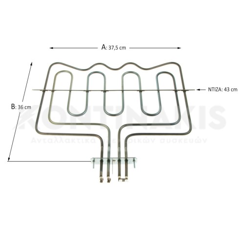 Άνω Αντίσταση & Γκριλ Φούρνου συμβατή για AEG/Electrolux 1000+1900 Watt Άνω Αντίσταση & Γκριλ Φούρνου συμβατή για AEG/Electrolux 1000+1900 Watt