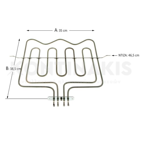 Άνω Αντίσταση & Γκριλ Φούρνου Conti 2000+1000 Watt