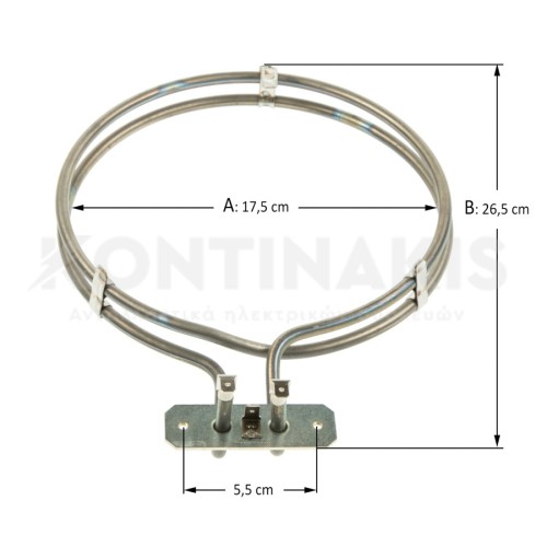 Αντίσταση Αέρος Φούρνου Συμβατή για Miele 2500W-220V Αντίσταση Αέρος Φούρνου Συμβατή για Miele 2500W-220V