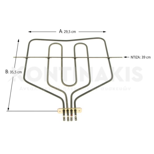 Άνω Αντίσταση & Γκριλ Φούρνου Elba 1100 + 1500 Watt Άνω Αντίσταση & Γκριλ Φούρνου Elba 1100 + 1500 Watt