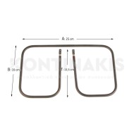 Αντίσταση Τοστιέρας Philips 900 Watt - 110 Volt (25 x 16 x 13,5 cm)