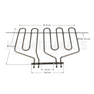 Αντίσταση Ψηστιέρας (BBQ) DeLonghi 1000 + 1450 Watt Αντίσταση Ψηστιέρας (BBQ) DeLonghi 1000 + 1450 Watt