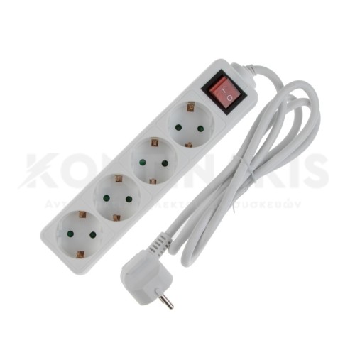Πολύπριζο 4 Θέσεων 3x1mm 1,5m Πολύπριζο 4 Θέσεων 3x1mm 1,5m
