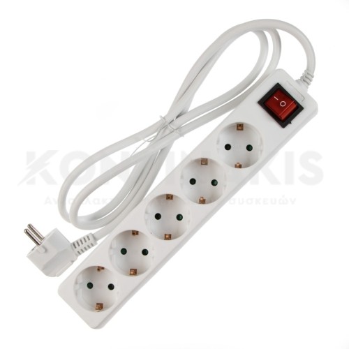 Πολύπριζο 5 Θέσεων 3x1.5mm Πολύπριζο 5 Θέσεων 3x1.5mm
