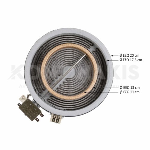 Εστία Κεραμική EGO Φ200/125mm-1700/700 Watt (Διπλή) Εστία Κεραμική EGO Φ200/125mm-1700/700 Watt (Διπλή)