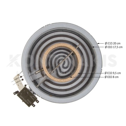 Εστία Κεραμική EGO Φ200/95mm-1700/400 Watt (Διπλή) Εστία Κεραμική EGO Φ200/95mm-1700/400 Watt (Διπλή)