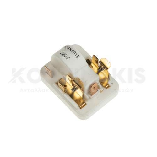 Ρελέ με Θερμικό (PTC) 103N0021 Συμπιεστή Danfoss 1/12-1/3 με 4 Επαφές Ρελέ με Θερμικό (PTC) 103N0021 Συμπιεστή Danfoss 1/12-1/3 με 4 Επαφές