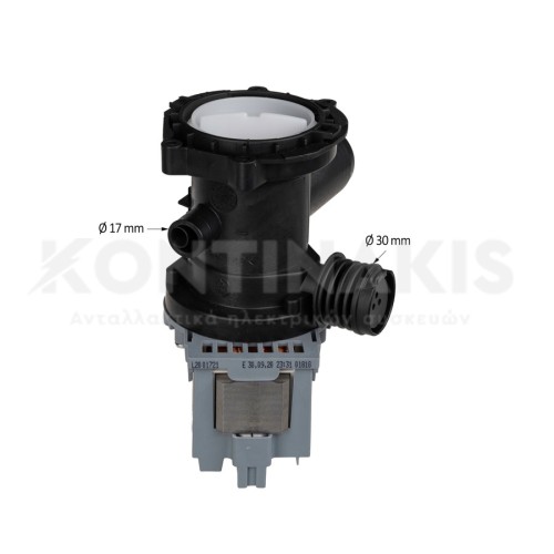 Αντλία Πλυντηρίου Ρούχων Ariston/Indesit με Φίσα Κάτω