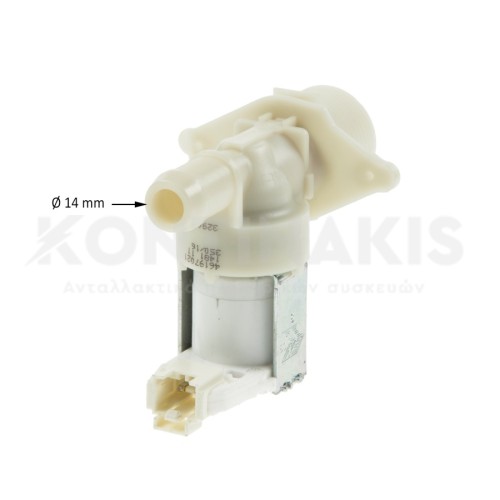 Βαλβίδα Μονή 180° Πλυντηρίου Ρούχων Whirlpool με Κλέμα