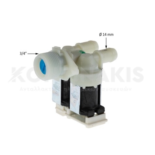 Βαλβίδα Διπλή 180° Πλυντηρίου Ρούχων Whirlpool