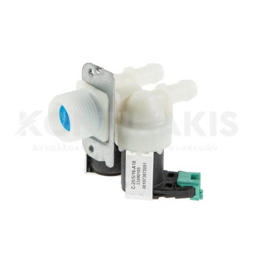 Βαλβίδα Διπλή 180° Πλυντηρίου Ρούχων Whirlpool