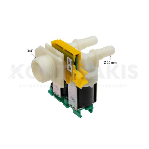 Βαλβίδα Διπλή 180° Πλυντηρίου Ρούχων Με Μετρητή Ροής