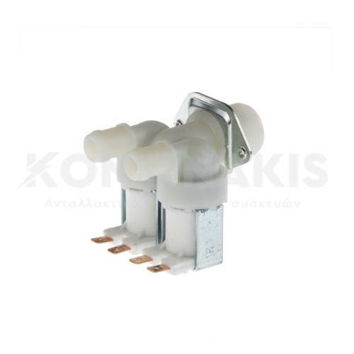 Βαλβίδα Διπλή 180° Πλυντηρίου Ρούχων Φ14mm