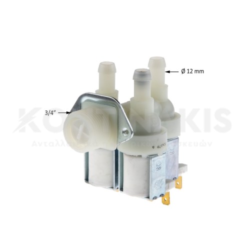 Βαλβίδα Πλυντηρίου Ρούχων Τριπλή 90°