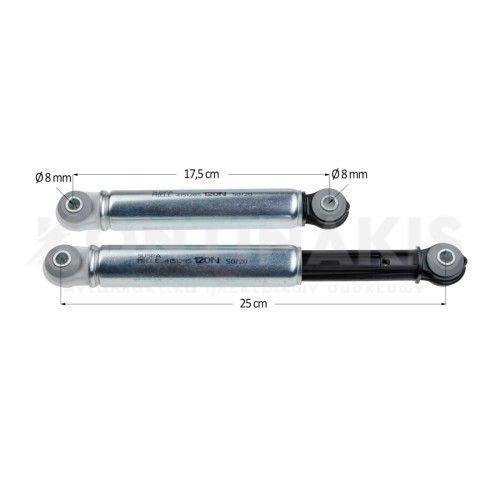 Αμορτισέρ Πλυντηρίου Ρούχων Miele 120N (Ζεύγος) Original