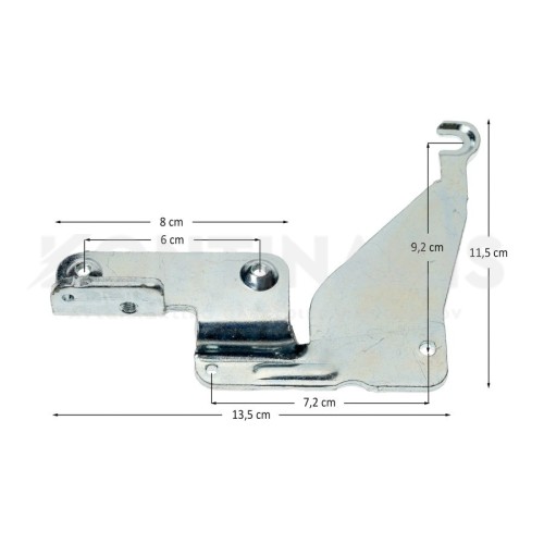 Μεντεσές Αριστερός Πλυντηρίου Πιάτων Miele