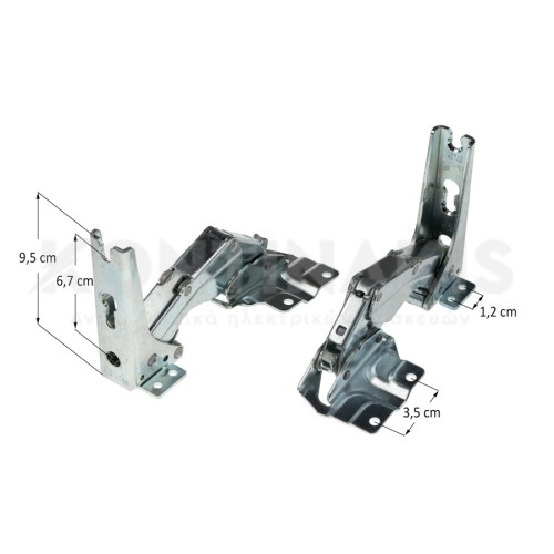 Μεντεσέδες Εντοιχισμού (Ζεύγος) Πόρτας Ψυγείου Bosch/Siemens