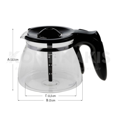 Κανάτα Καφετιέρας Philips Aroma Μαύρη Κανάτα Καφετιέρας Philips Aroma Μαύρη