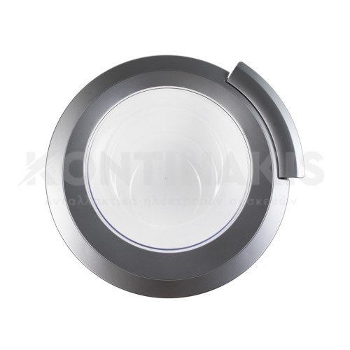 Πόρτα (Ασημί) Πλυντηρίου Ρούχων τύπου Bosch/Siemens (Κομπλέ)