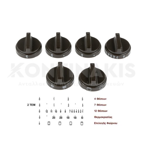 Κουμπιά Κουζίνας Σετ (6 τεμ.)