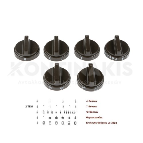 Κουμπιά Κουζίνας Σετ (6 τεμ.)