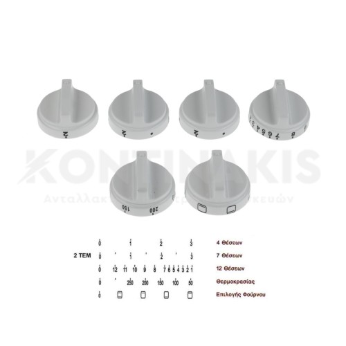 Κουμπιά Κουζίνας Σετ (6 τεμ.)