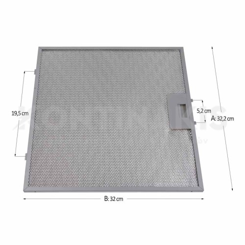 Φίλτρο Απορροφητήρα Μεταλλικό τύπου Siemens 33,2 x 32 cm