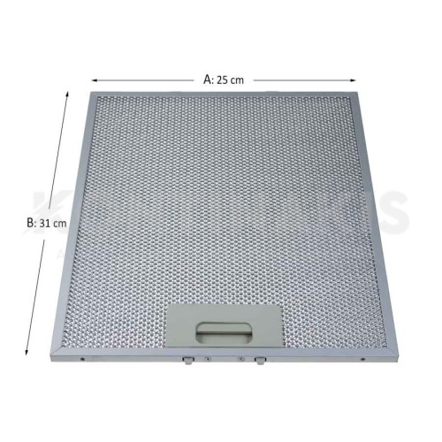 Φίλτρο Απορροφητήρα Μεταλλικό τύπου Bosch/Siemens 25 x 31 cm