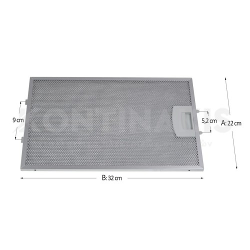 Φίλτρο Μεταλλικό Απορροφητήρα Bosch/Siemens 22 x 32 cm