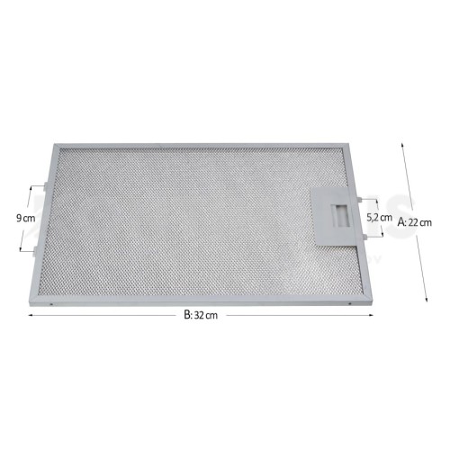 Φίλτρο Απορροφητήρα Μεταλλικό τύπου Siemens/Bosch 22 x 32 cm