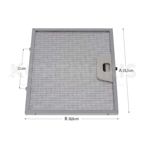 Φίλτρο Απορροφητήρα Μεταλλικό τύπου AEG 23,3x18,8 cm