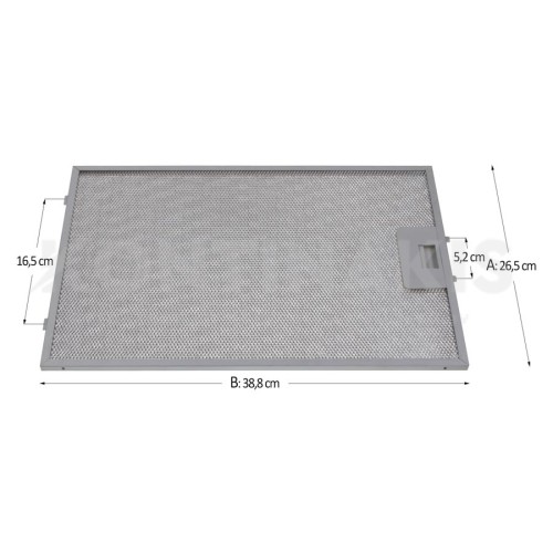 Φίλτρο απορροφητήρα Μεταλλικό τύπου Bosch 26,5 x 38,8 cm
