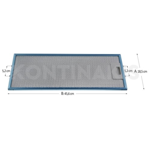 Φίλτρο Απορροφητήρα Μεταλλικό τύπου Smeg/Elica 18,5 x 45,6 cm